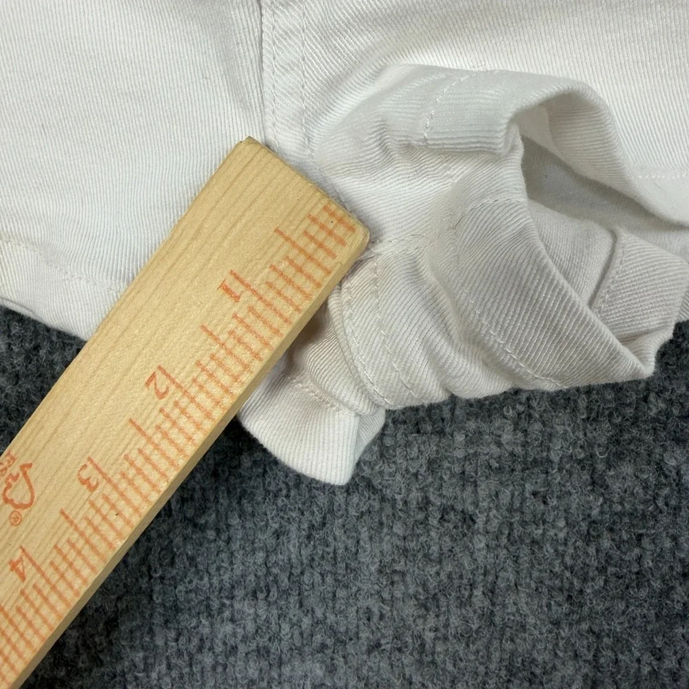 Blue Asphalt Womens Shorts Size 3 Low Rise White‎ Denim Stretch Y2K Preppy 2000s